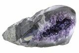 Purple Amethyst Geode with Polished Face - Uruguay #233684-1